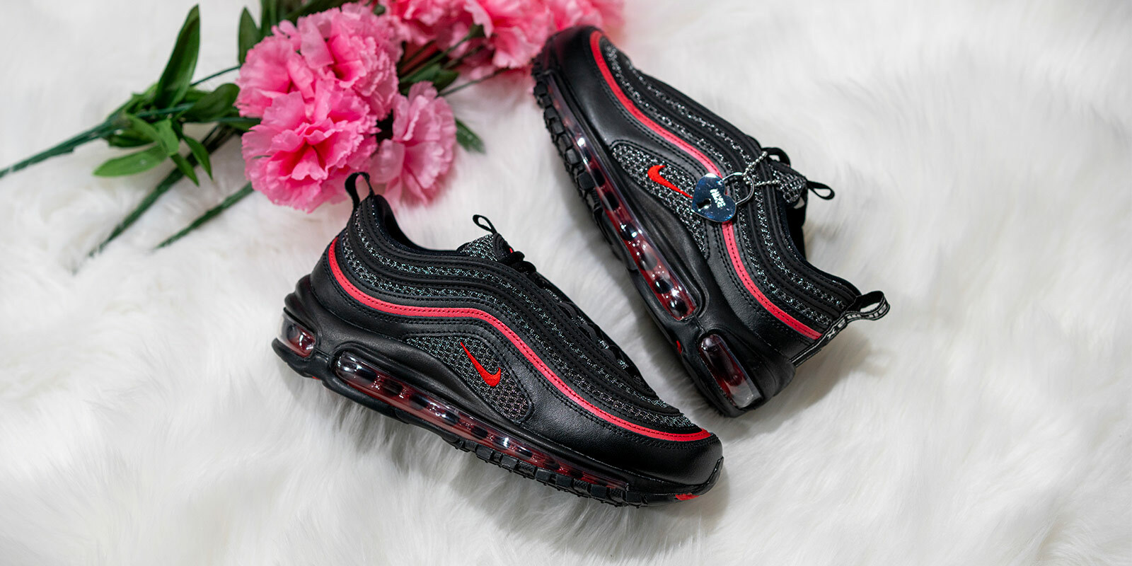 nike air max 97 black red reflective